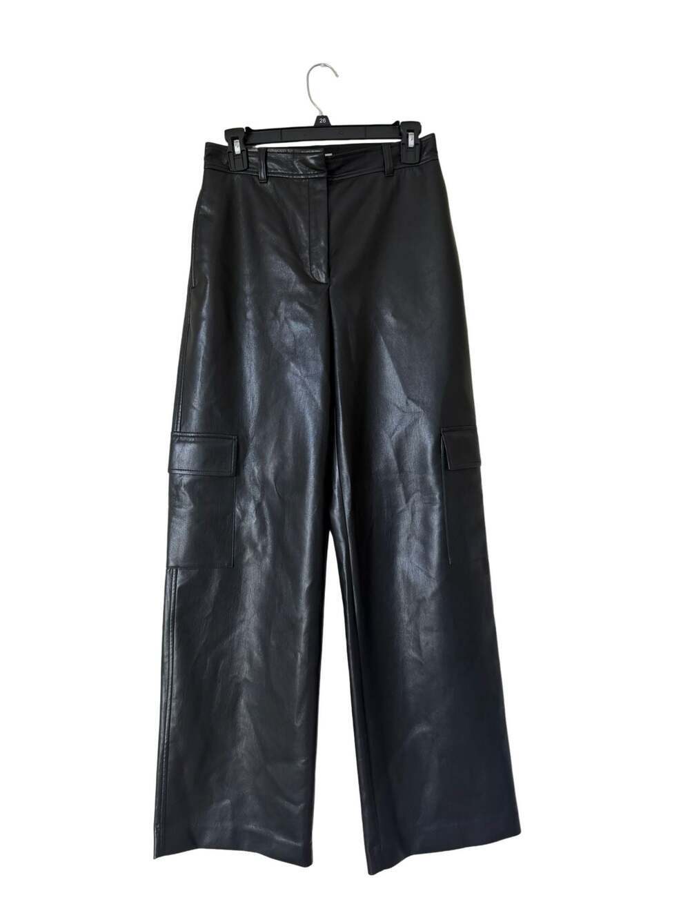Aritzia Wilfred Wide Leg Vegan Leather Cargo Pants - Picture 5 of 8